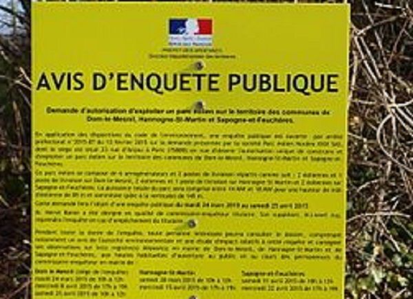 avis d'enquête publique